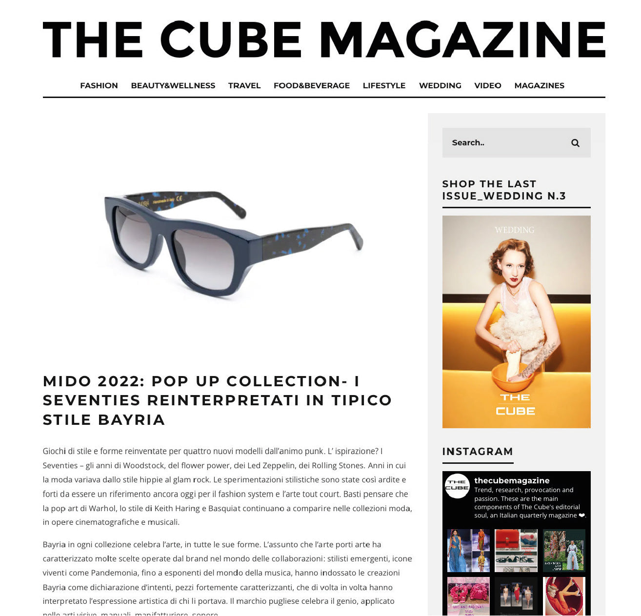 The cube magazine: Mido 2022, the seventies reinterpreted in typical Bayria style