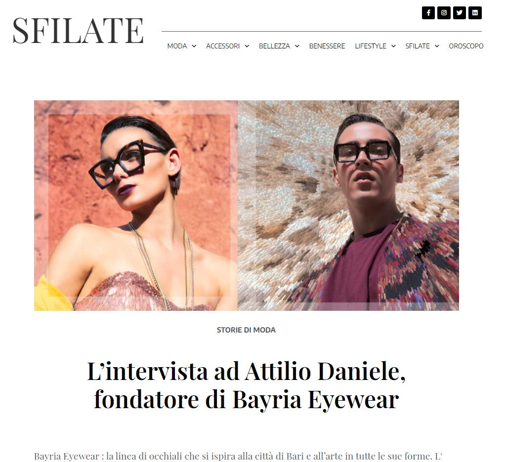 L’intervista ad Attilio Daniele, fondatore di Bayria Eyewear